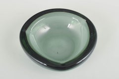 Scandinavian glassworks. Art glass bowl with thick walls and soft contours 1970s