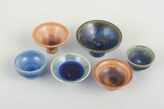 John Andersson for Höganäs. Set of six miniature bowls in stoneware, 1970/80s.