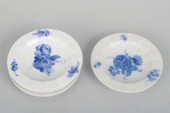 Royal Copenhagen, Blue Flower Angular. Four porcelain butter dishes, 1980s