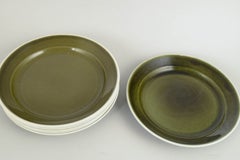Stig Lindberg for Gustavsberg. Vardag series, set of six stoneware dinner plates