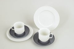 Tapio Wirkkala, Rosenthal. Set of two coffee cups with saucers and cake plates.