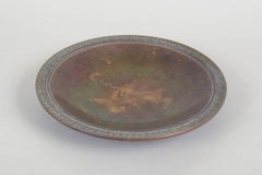 Just Andersen, Denmark. Art Deco bronze dish with border relief. 1930s