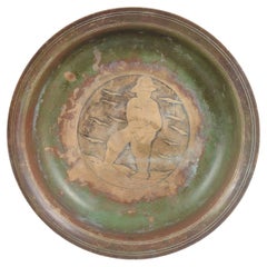 Just Andersen, Danemark. Bol Art déco en bronze avec motif figuratif. Années 1930