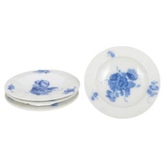 Royal Copenhagen, Blue Flower Angular. Four porcelain butter pats. 1980s