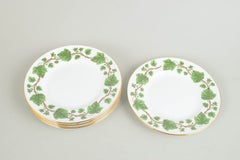 Crown Staffordshire, England. Set of five porcelain plates. Ivy series. 1970/80s