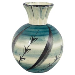 Ilse Claesson for Rörstrand. Art Deco ceramic “Löja” vase. 1930s