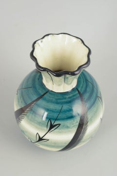 Ilse Claesson for Rörstrand. Art Deco ceramic “Löja” vase. 1930s