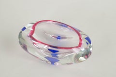 Murano. Organic-shaped art glass bowl in layered sommerso technique, 1960s/70s