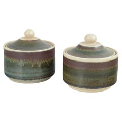 John Andersson for Höganäs. Pair of lidded jars in stoneware. 1970s