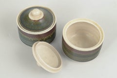 John Andersson for Höganäs. Pair of lidded jars in stoneware. 1970s
