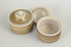John Andersson for Höganäs. Pair of lidded jars in stoneware. 1970s