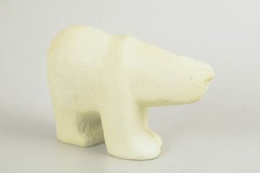 Lisa Larson pour Gustavsberg. Figurine d'ours polaire en céramique. Série « Skansen ». Années 1970