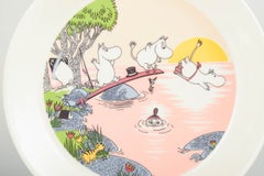 Arabia. Finland. Two porcelain plates with Moomin motifs, 21st C.
