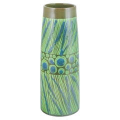 Göran Andersson for Upsala-Ekeby. Monumental ceramic vase with lines and dots.