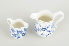 Meissen. Two porcelain “Blue Onion” cream jugs. Approx. 1900