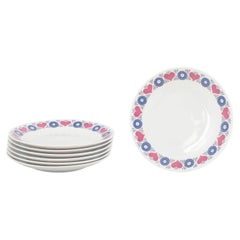 Marianne Westman, Rörstrand. Six salad plates in stoneware, Silja model, 1960s.
