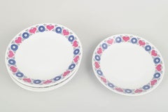 Marianne Westman, Rörstrand. Six salad plates in stoneware, Silja model, 1960s.