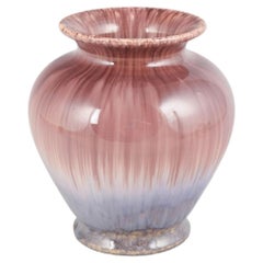 Studio europeo Potter A. Vaso classico in gres con smalto verticale dai toni tenui
