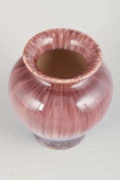 Studio europeo Potter A. Vaso classico in gres con smalto verticale dai toni tenui