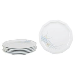 Tapio Wirkkala for Rosenthal Studio-Linie. Six "Dragonfly" dinner plates, 1970s.
