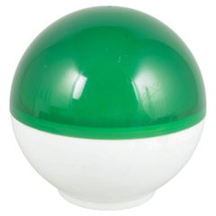 Hans Gugelot for Varta. Spherical party table lamp in green and white, 1970s