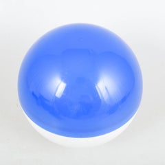 Hans Gugelot for Varta. Spherical party table lamp in blue and white, 1970s