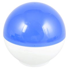 Hans Gugelot for Varta. Spherical party table lamp in blue and white, 1970s