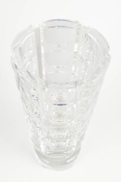 Simon Gate for Orrefors. Large crystal vase “Thousand Windows”, 1930s/40s.
