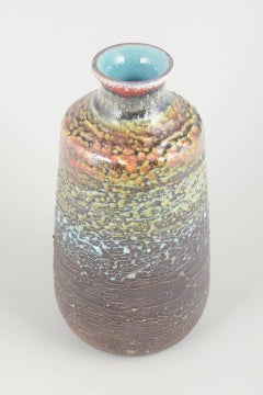 Tilgmans Keramik, Sweden. Large ceramic vase with volcanic glaze, 1960s