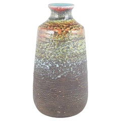 Tilgmans Keramik, Sweden. Large ceramic vase with volcanic glaze, 1960s
