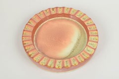 Höganäs, Sweden. Low ceramic dish with relief rim. Art Deco style, 1940s