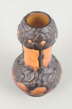 Ipsens Enke. Ceramic Art Nouveau vase with relief decoration. Ca 1910/20s
