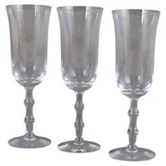 Simon Gate per Orrefors. Set di tre bicchieri da champagne, modello “Salut”. Anni ’70