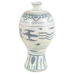 Chinesische Porzellanvase in Meiping-Form mit Phönix-Motiv. Stil der späten Ming-Dynastie.