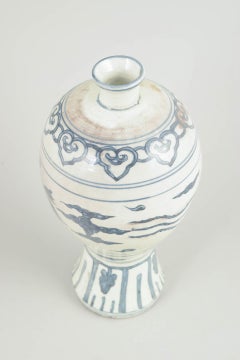 Chinesische Porzellanvase in Meiping-Form mit Phönix-Motiv. Stil der späten Ming-Dynastie.