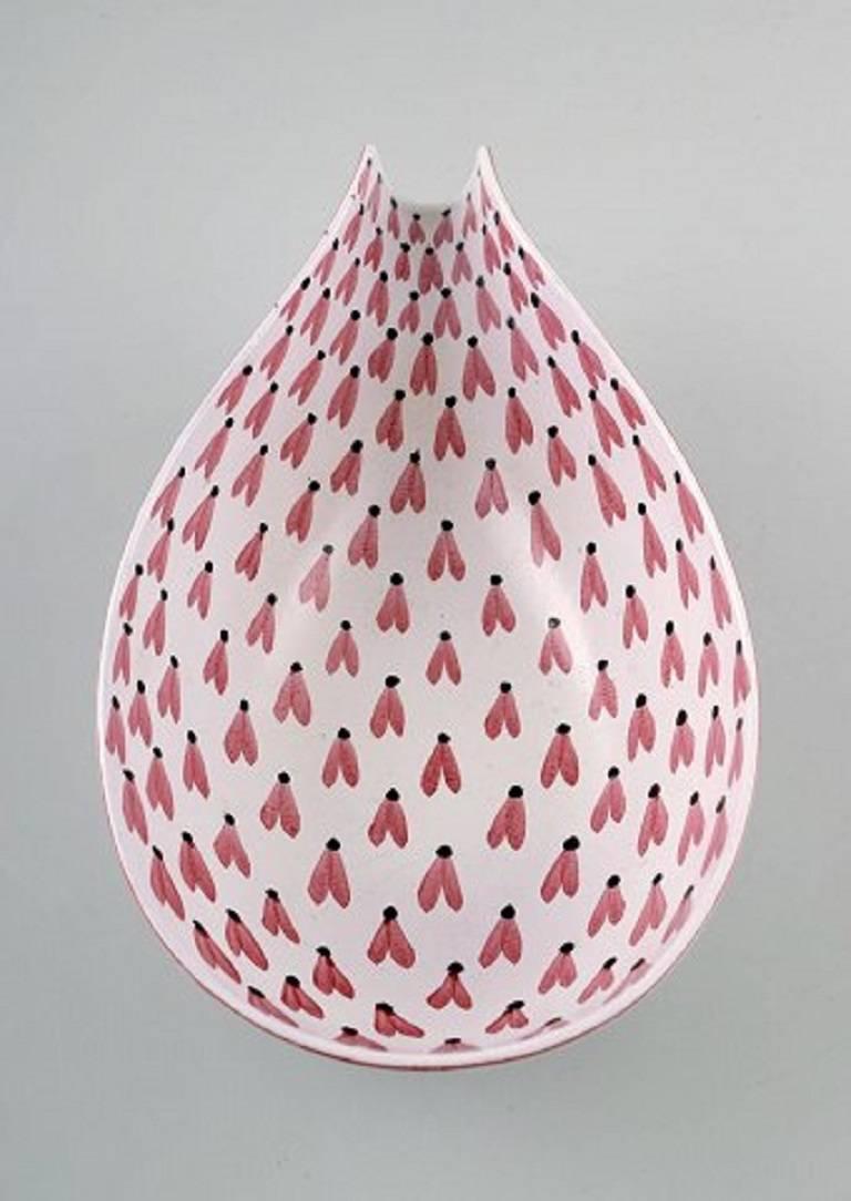 Scandinavian Modern Stig Lindberg Bowl, Gustavsberg Studio, Fajance, 1940s For Sale