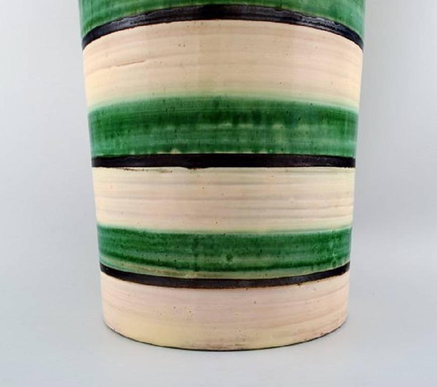 Kähler, Denmark, Large Glazed Stoneware Floor Vase in Modern Design, 1940s In Excellent Condition In Copenhagen, DK