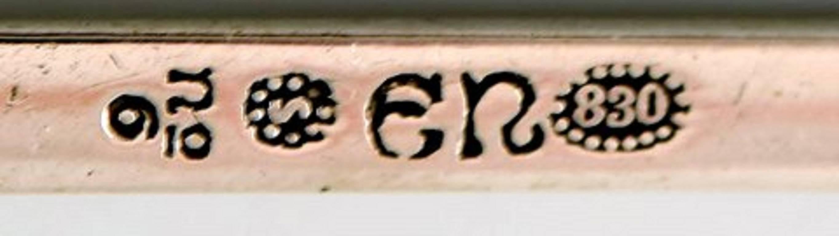 Danese Evald Nielsen Numero 6, Cucchiaino in argento. 7 cucchiai in stock. Danimarca 1920/30 in vendita