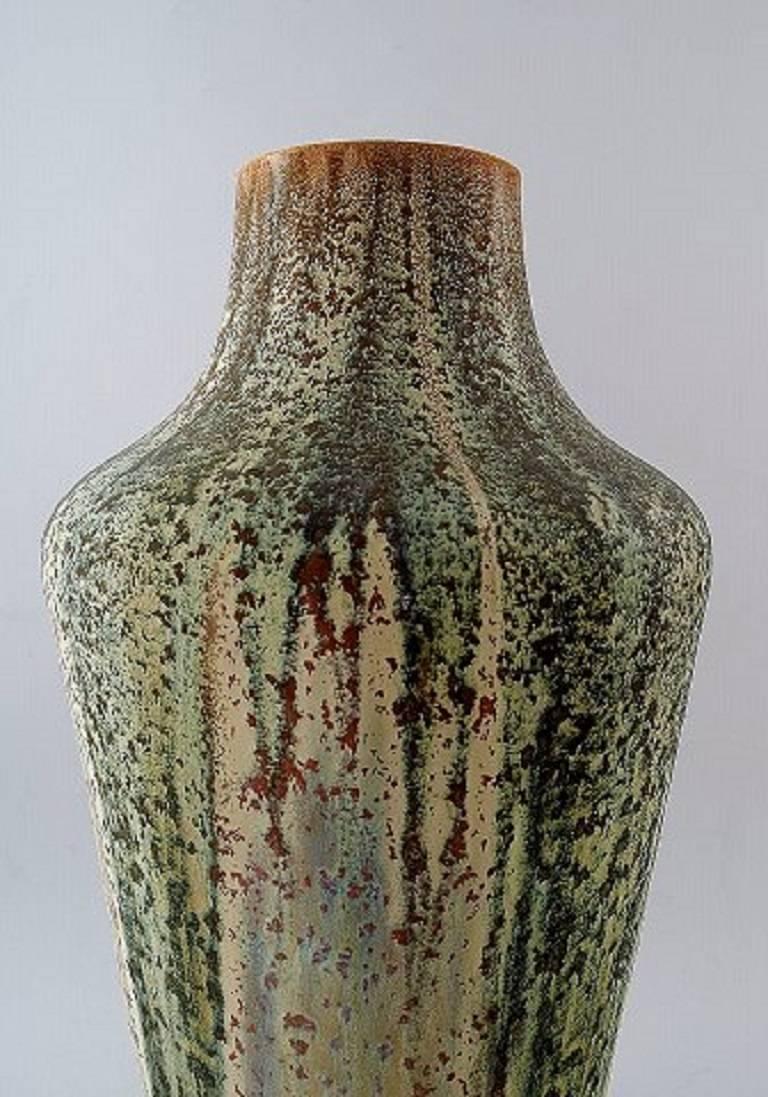 Jean Langlade French Ceramist, Large Floor Vase, Early 1900s In Excellent Condition In Copenhagen, DK