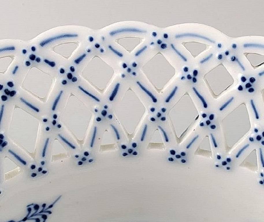 Neoclassical Blue Fluted Full Lace Fruit Bowl from Royal Copenhagen