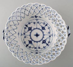 Blue Fluted Full Lace Fruit Bowl from Royal Copenhagen
