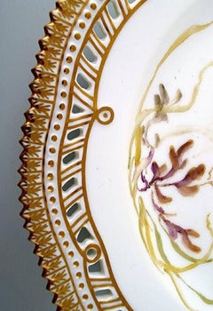 Royal Copenhagen Flora Danica or Fauna Danica Dinner Plate with Fish Motifs