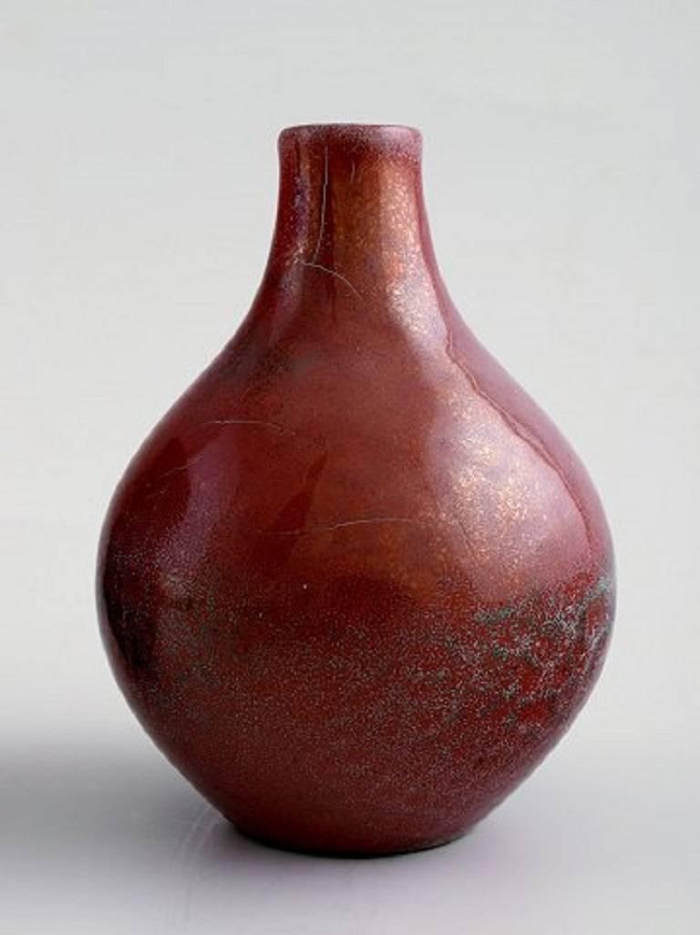 Mid-20th Century Richard Uhlemeyer, German Ceramist, Four Ceramic Vases, Beautiful Glaze For Sale