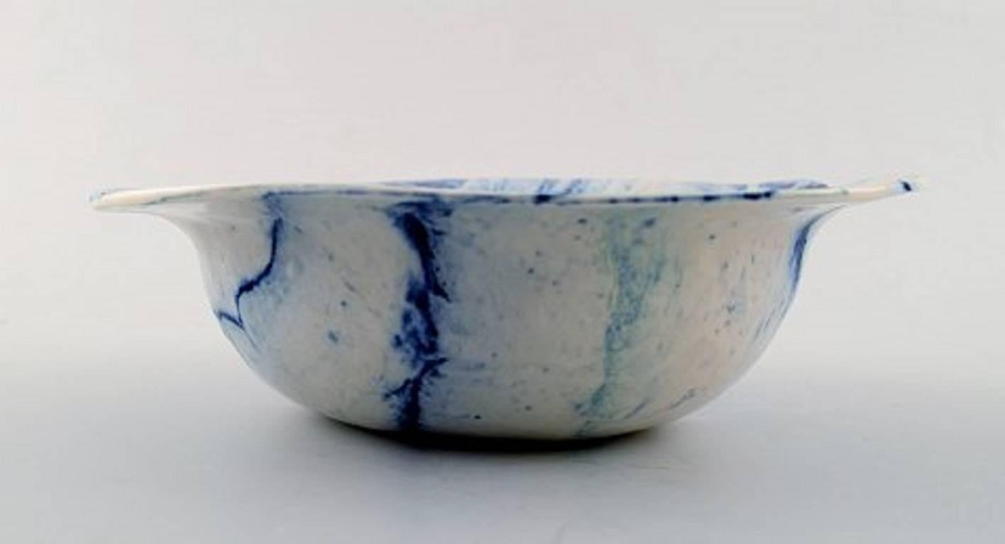 Scandinavian Modern Cilla Adlercreutz, Swedish Ceramist, Six Unique Bowls, 1985