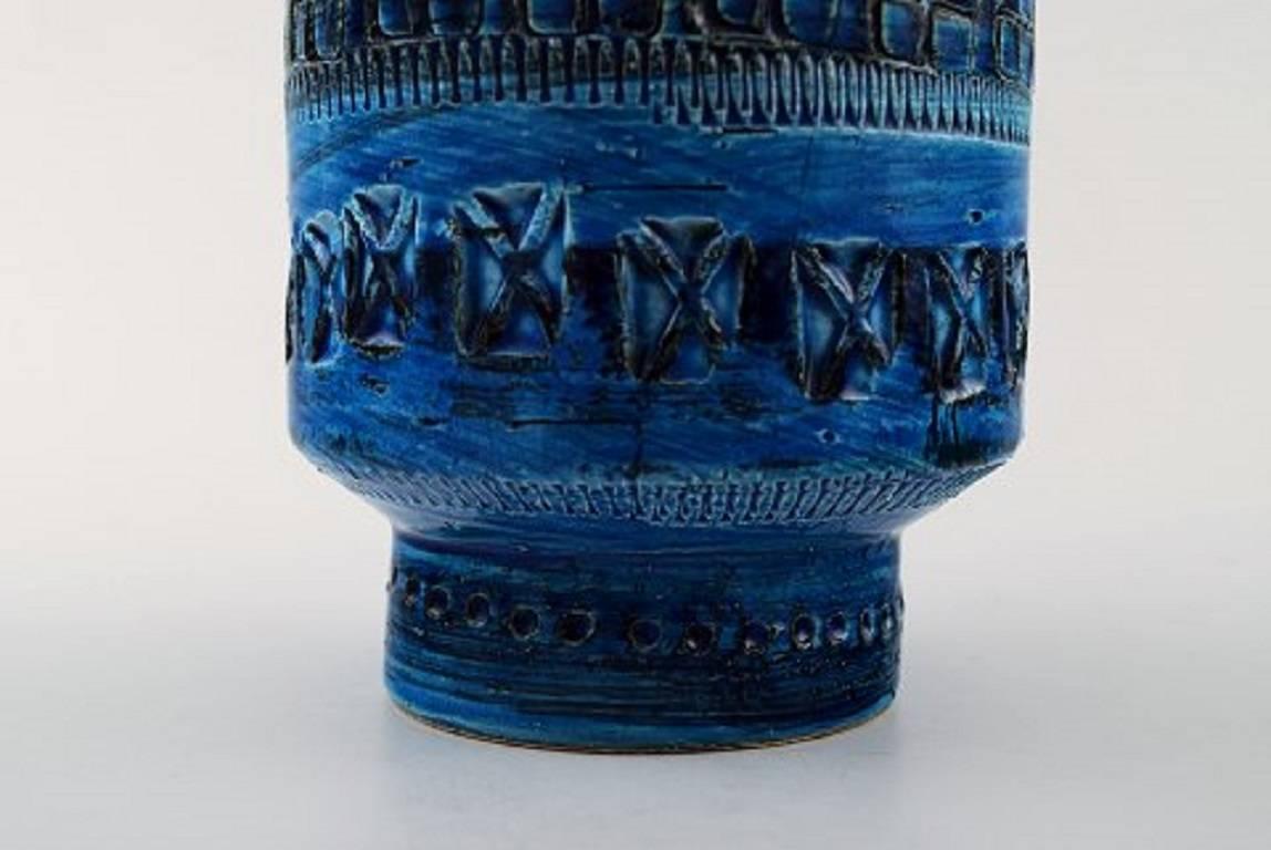 Bitossi, Rimini-Blue Ceramic Vases, Designed by Aldo Londi, 1960s 1