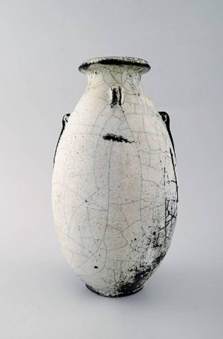 Art Deco Kähler, Denmark, Large Glazed Vase, 1930s, Designed by Svend Hammershøi