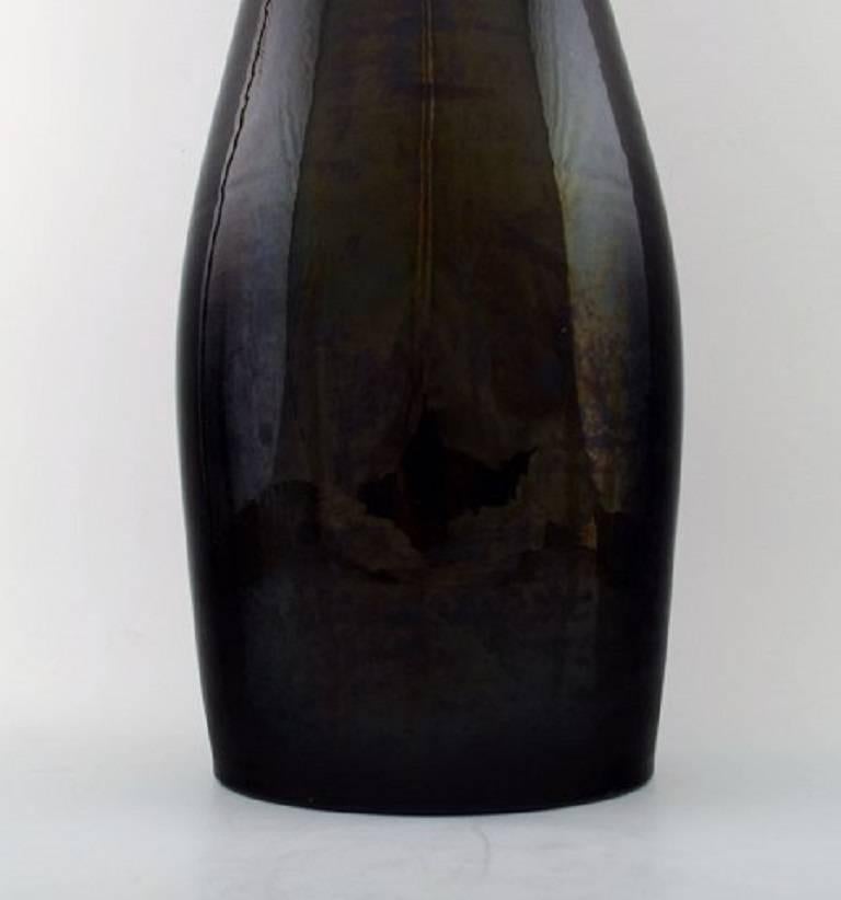 Art Deco Rare and Large Kähler, Denmark, Svend Hammershoi, Glazed Stoneware Vase