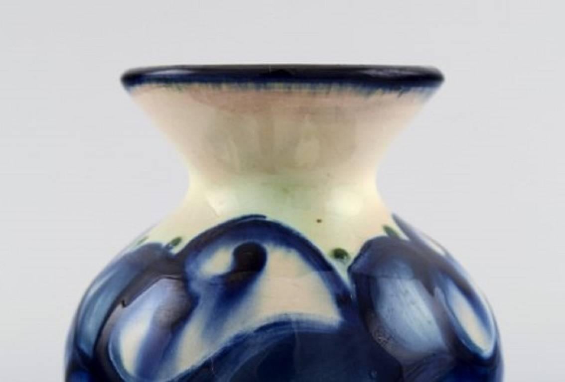 Danish Kähler, Denmark, Glazed Stoneware Vase, 1940s, Cow Horn Glaze