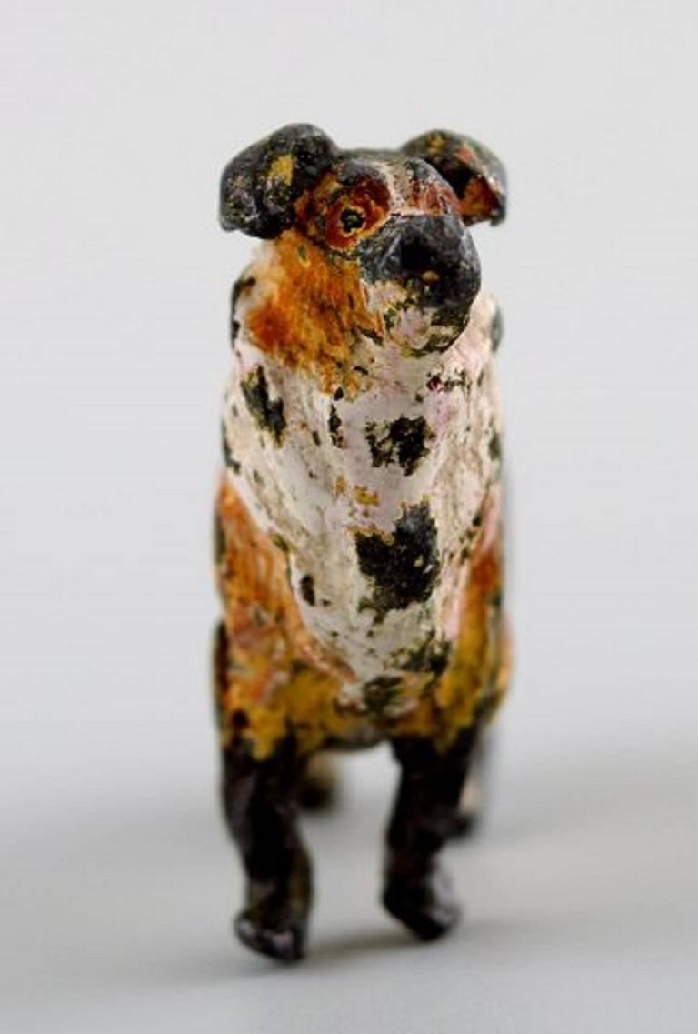 Arts and Crafts Vienna Bronze, Standing Dog, Bronze Figure of High Quality
