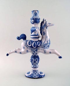 Bjorn Wiinblad Figurine from the Blue House, Figure/Candlestick Rider on Horse
